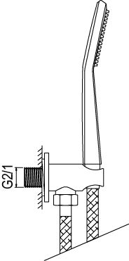 Душевая система AQG Alpha 19ALPEC32209 встраиваемая в стену цвет золото - фото 3