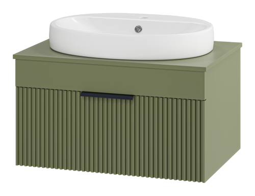 Тумба под раковину Brevita Enfida ENF-06070-0841Я 70х50 подвесная цвет зеленый