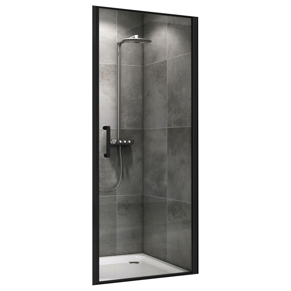 Душевая дверь Abber Sonnenstrand AG04080B 80х195 стекло прозрачное профиль черный