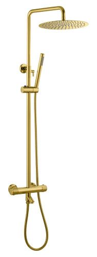 Душевая стойка Boheme Uno 468-T-MG настенная цвет золото с термостатом