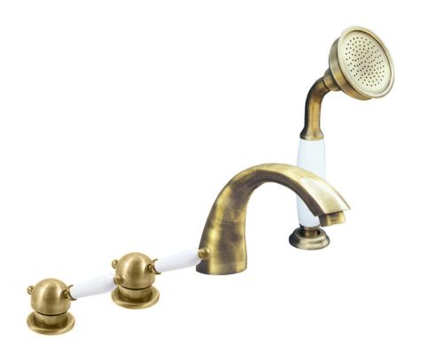 Смеситель RavSlezak LABE L569.5PSM на борт ванны бронза