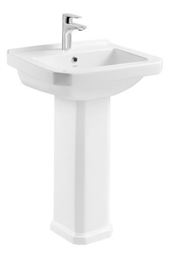 Раковина керамическая Creo Ceramique TOULON TL3000+TL3010 60х50 подвесная цвет белый 1 отверстие под смеситель