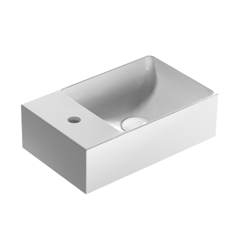 Раковина керамическая Globo Le lastre B6R41.BI 40 см подвесная цвет белый 1 отверстие под смеситель