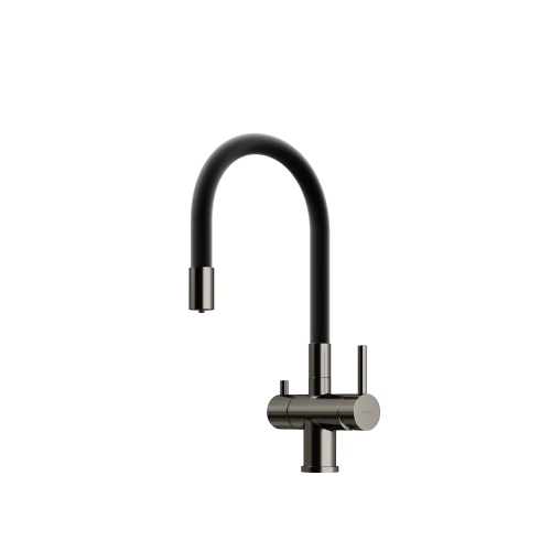 Смеситель для кухни Sancos Lucia SC4004GG на мойку вороненая сталь