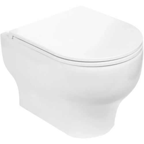 Унитаз подвесной WeltWasser 10000003807 белый с сиденьем микролифт безободковый душевой смыв