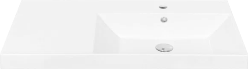 Раковина керамическая La Fenice Cubo CU.NN.90R 90х50 накладная цвет белый 1 отверстие под смеситель