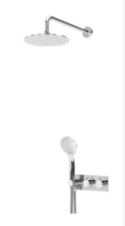 Душевая система Cezares CZR CZR-B-VDIM-T-01 встраиваемая в стену цвет хром с термостатом