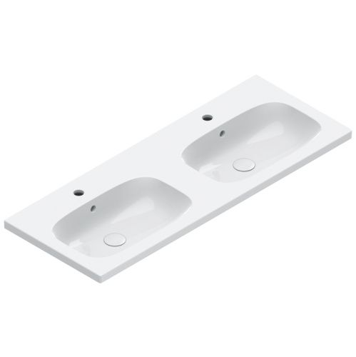 Раковина керамическая Catalano Alvea 621222001 120 см подвесная цвет белый 1 отверстие под смеситель