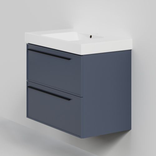 Тумба с раковиной La Fenice Elba TWIN NFNC-01-ELB-BG-80-2-3-80 80х50 подвесная цвет синий