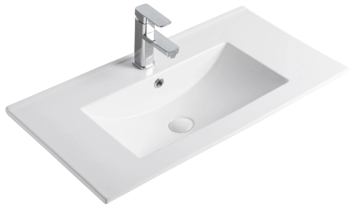 Раковина керамическая Gid Integrado 71110 70х40 встраиваемая цвет белый 1 отверстие под смеситель