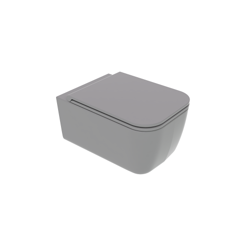 Чаша унитаза подвесная GSG Ceramic Design Brio BRWCSO020 цвет серый без сиденья безободковая каскадный смыв