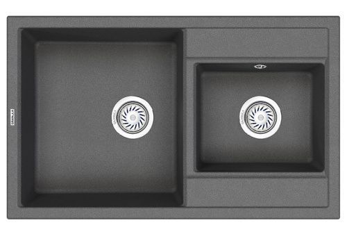 Кухонная мойка Granula 8201, ГРАФИТ 80х50 цвет серый поверхность матовая