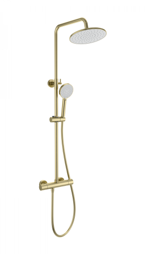 Душевая стойка Wonzon & Woghand Inn WW-B3047-A1-BG настенная цвет золото с термостатом