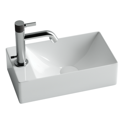 Раковина из сантехнического фарфора Ceramica Nova ELEMENT CN5008 40х20 подвесная цвет белый 1 отверстие под смеситель