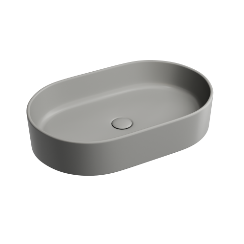 Раковина из сантехнического фарфора Ceramica Nova ELEMENT CN6048MH 60х40 накладная цвет черный без отверстий под смеситель