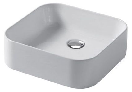 Раковина керамическая Disegno Ceramica Slim SL04038001 40х40 накладная цвет белый