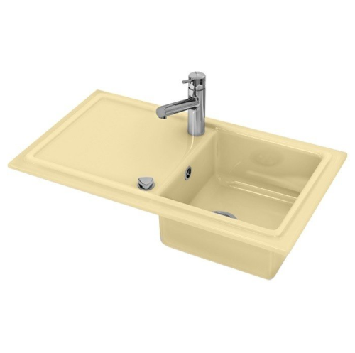 Раковина керамическая Duravit Cassia 7513861900 90х50 встраиваемая цвет бежевый 1 отверстие под смеситель
