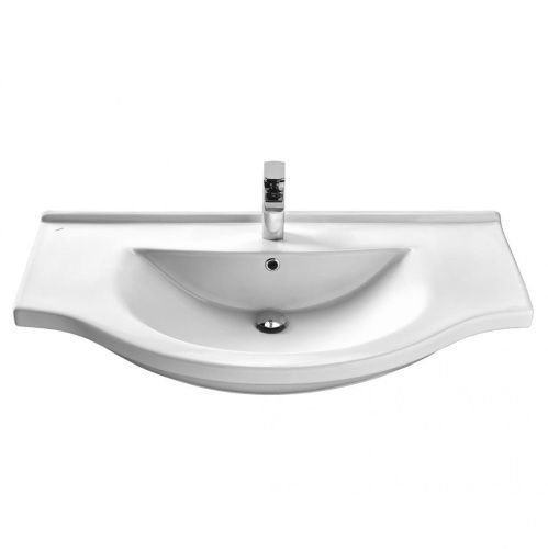 Раковина из сантехнического фарфора Santek Эльбрус 1WH110255 100х50 встраиваемая цвет белый 1 отверстие под смеситель