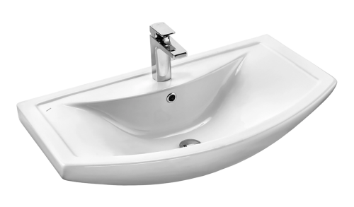 Раковина мебельная керамическая Santek Балтика 80 1.WH50.1.524 80х50 накладная цвет белый 1 отверстие под смеситель