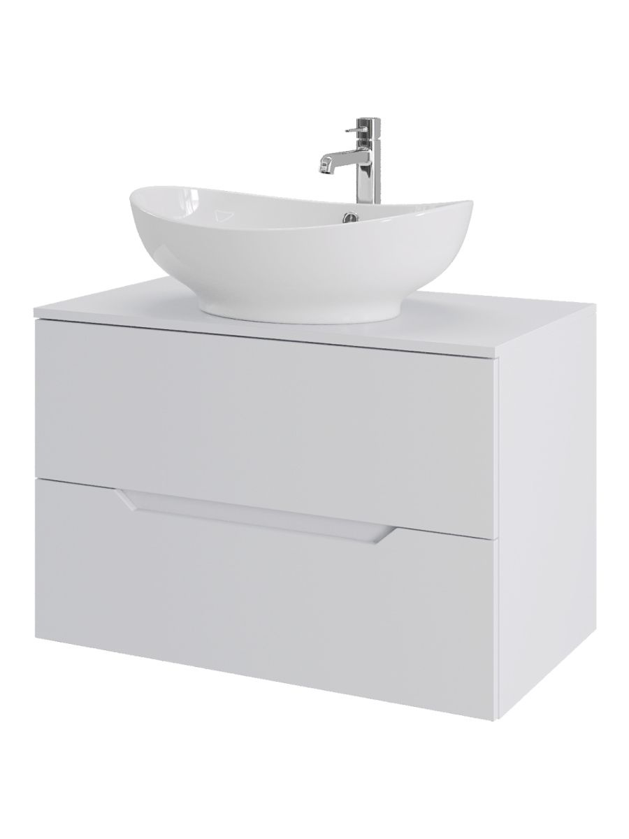 Тумба с раковиной Orange Line Li-80TuwMDF+B08-585W 80х50