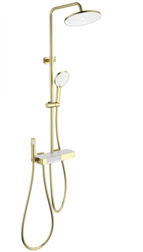 Душевая стойка Wonzon & Woghand Muse WW-B3580-BG настенная цвет золото с термостатом