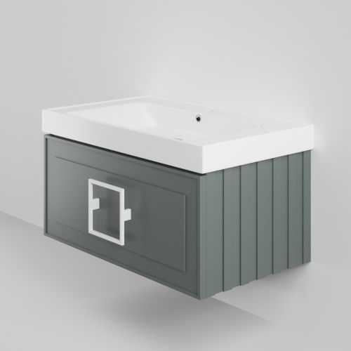 Тумба с раковиной La Fenice CUBO NFNC-01-CUB-G-80-2-80 80х50 подвесная цвет серый