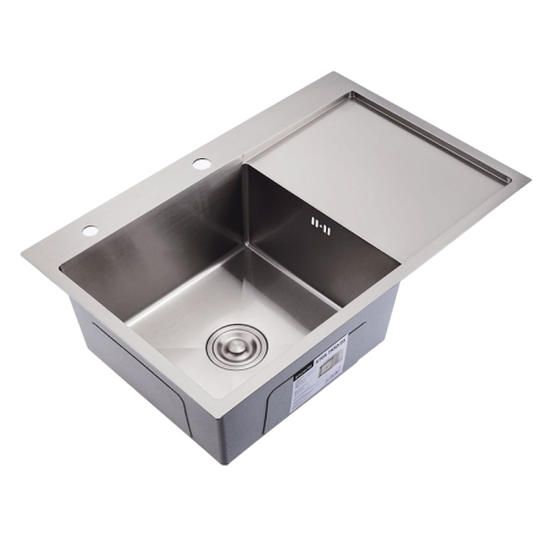 Кухонная мойка Splenka S705.7850.05 80х50 цвет серый поверхность матовая