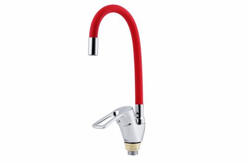 Смеситель для кухни FAUZT FZs-833-R129 на мойку красный