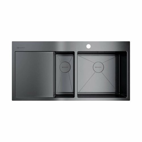 Кухонная мойка Omoikiri Akisame 4973104 100х50 цвет вороненая сталь поверхность полированная
