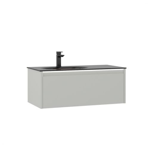 Тумба с раковиной Orka Lisbon 5001429 90х50 подвесная цвет серый