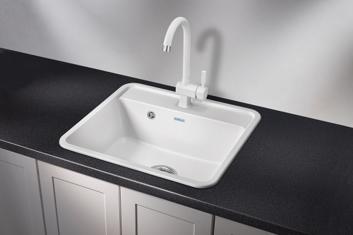 Кухонная мойка Granula Стандарт 5601, БЕЛЫЙ 55х50 цвет белый поверхность матовая