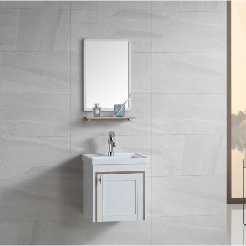 Комплект мебели: тумба с раковиной + зеркало River AMALIA 10000003935 40х40 подвесной цвет белый