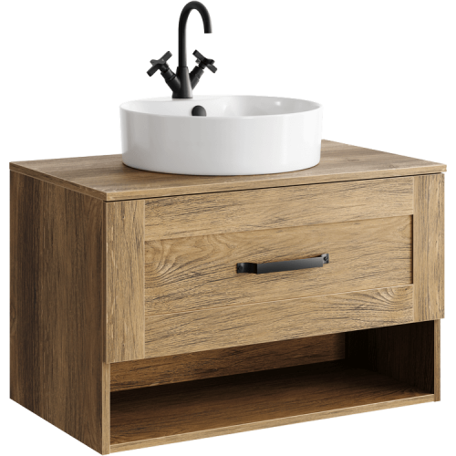 Тумба под раковину Aqwella Y CRF0108DB 80х50 подвесная цвет коричневый