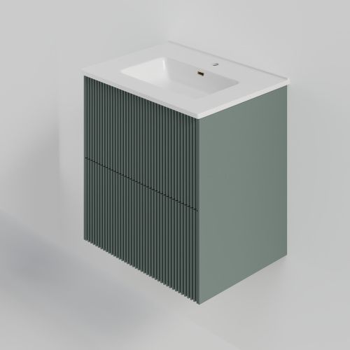 Тумба с раковиной La Fenice TERRA TWIN NFNC-01-TER-G-60-2-3-60 60х50 подвесная цвет серый