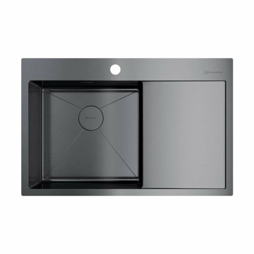 Кухонная мойка Omoikiri Akisame 4973099 80х50 цвет вороненая сталь поверхность полированная