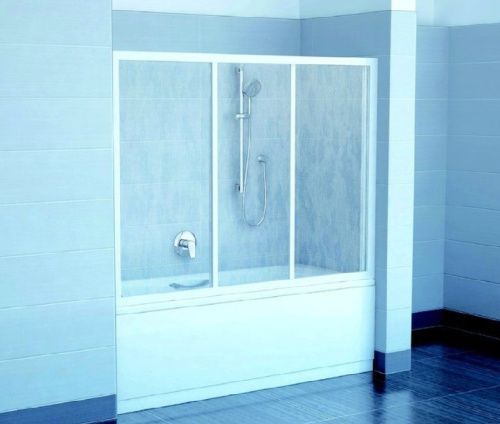 Душевая шторка на ванну Ravak 40VY0102ZG 80х135 стекло рифленое профиль белый ориентация универсальная