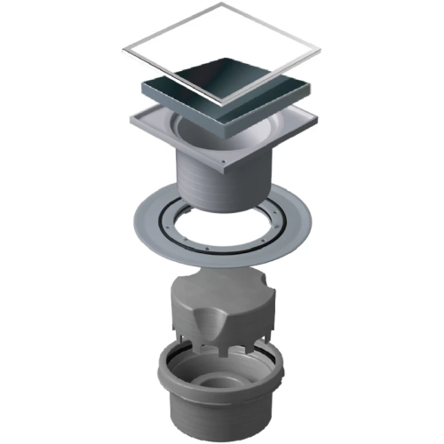 Душевой трап Pestan Confluo Standard Vertical Black Glass 13000097 10х10 черный