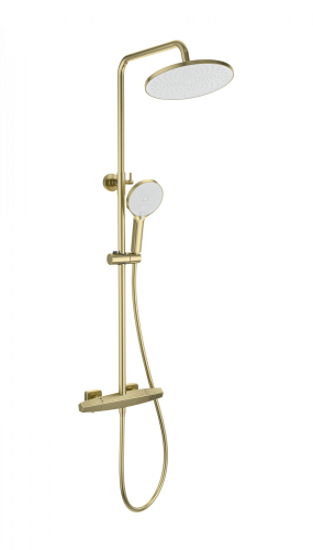 Душевая стойка Wonzon & Woghand Neo WW-B3045-A-BG настенная цвет золото с термостатом