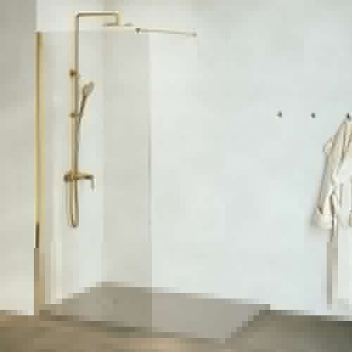 Душевая перегородка RGW Walk In 35100212-16 120х195 стекло прозрачное профиль золото