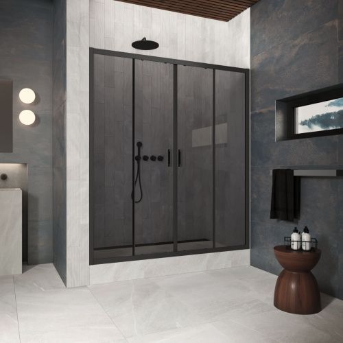 Душевая дверь Vegas-Glass Z2P Protec Z2P Protec h1900 220 02М 07 220х190 стекло тонированное профиль черный