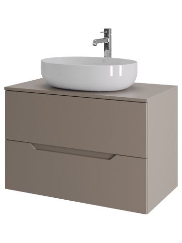 Тумба с раковиной Orange Line Li-80TuLMDF+B05-520W 80х50 цвет бежевый