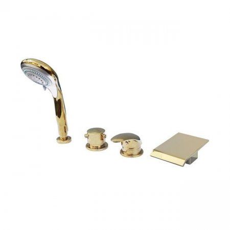 Смеситель RavSlezak D473.5PZ на борт ванны золото