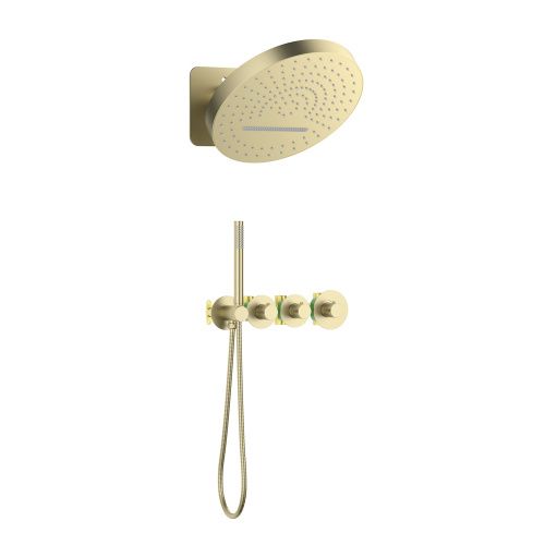 Душевая система Timo Saona SX-2329/17SM встраиваемая в стену цвет золото с термостатом