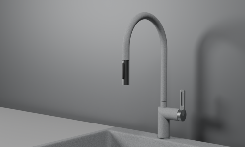 Смеситель для кухни Granula 8172, БАЗАЛЬТ на мойку серый