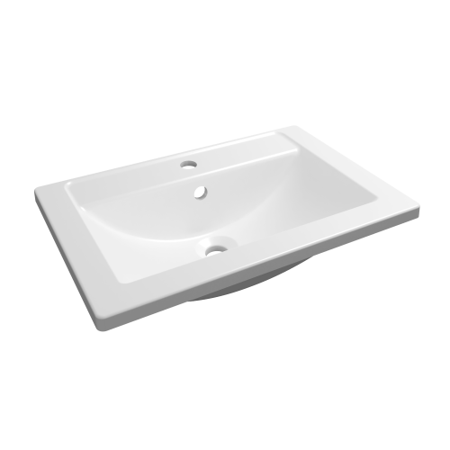 Раковина из искусственного камня Paola Paola Mario 600 60х40 полувстраиваемая цвет белый