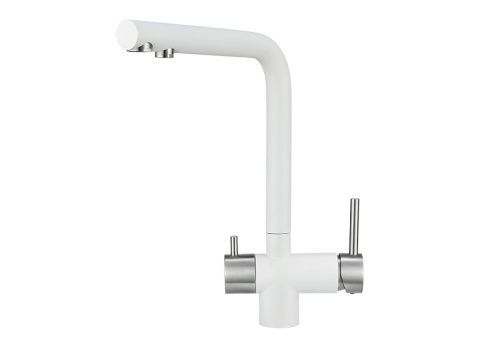 Смеситель для кухни Granula 2305, АРКТИК (БЕЛЫЙ) на мойку белый
