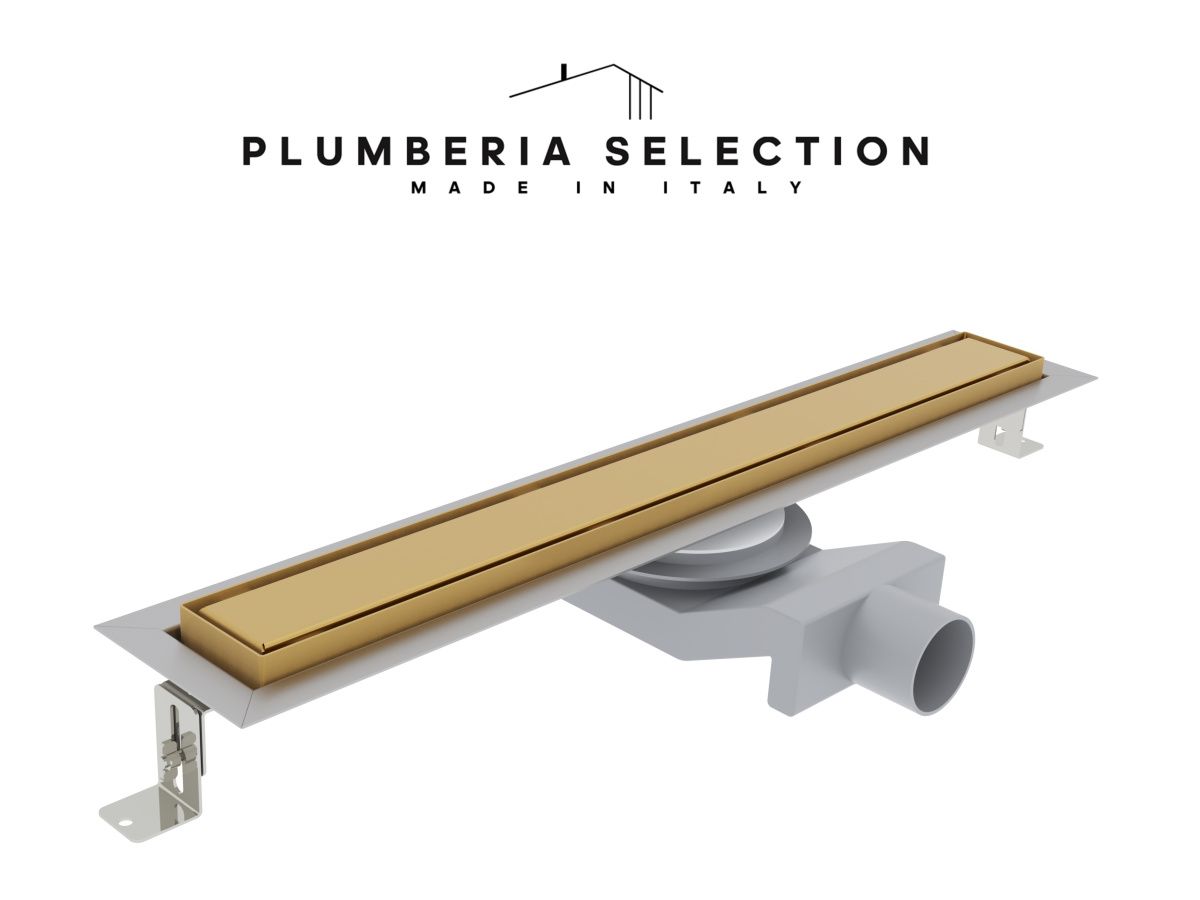 Душевой лоток Plumberia Selection PST IN-TILE PST60OB 60х5 золото