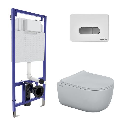 Комплект унитаз с инталляцией и клавишей смыва Berges NOVUM 047237