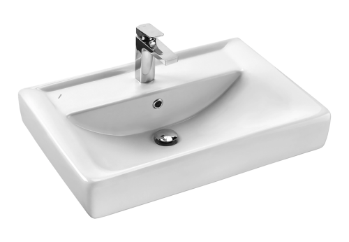 Раковина мебельная керамическая Santek Тигода 70 1.WH30.2.083 70х50 накладная цвет белый 1 отверстие под смеситель