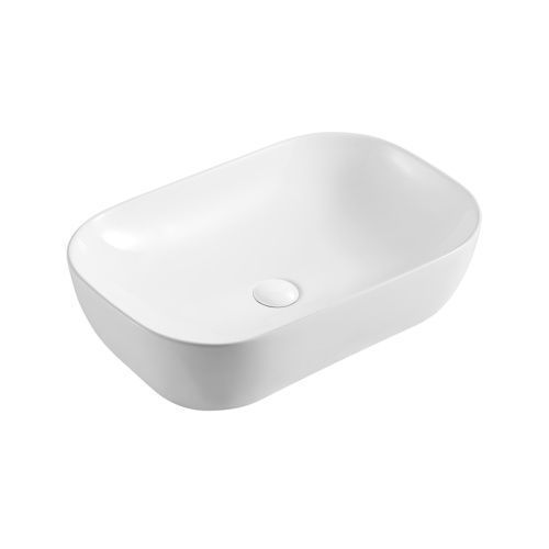 Раковина из сантехнического фаянса Azario AZ-2143P 60х40 накладная цвет белый